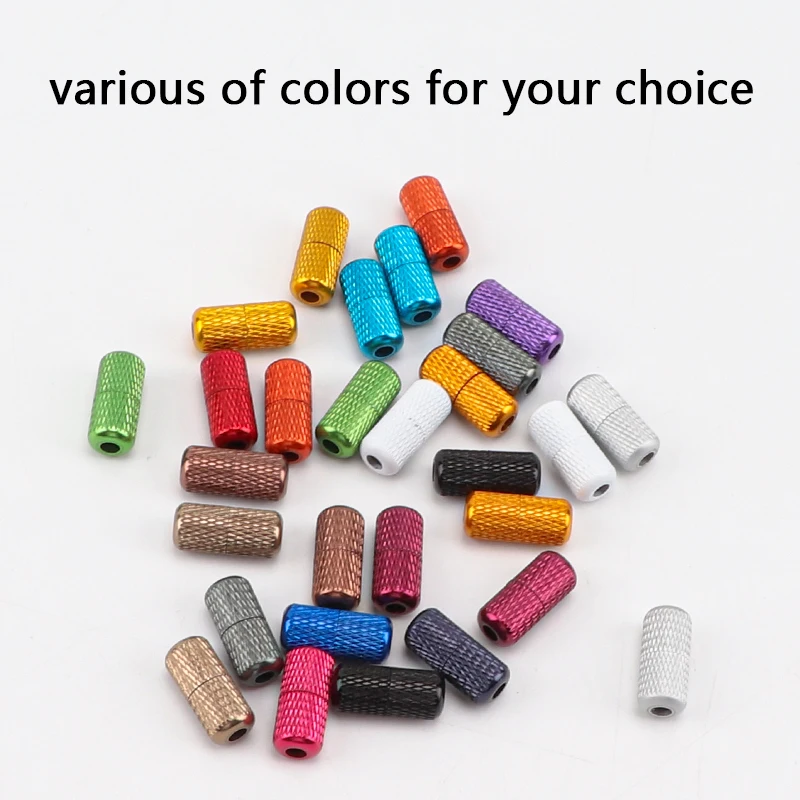 2 Pcs Colorful Aluminum Capsules Lock Laces for Sneaker Sports Shoes Charm Durable Capsules Shoelaces Buckle Shoes Accessories