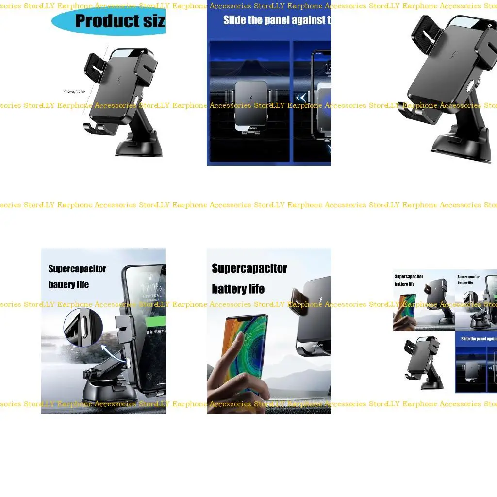 

462E 15W Wireless Car Car Phone Holder Fast Charging Wireless Charging Stand