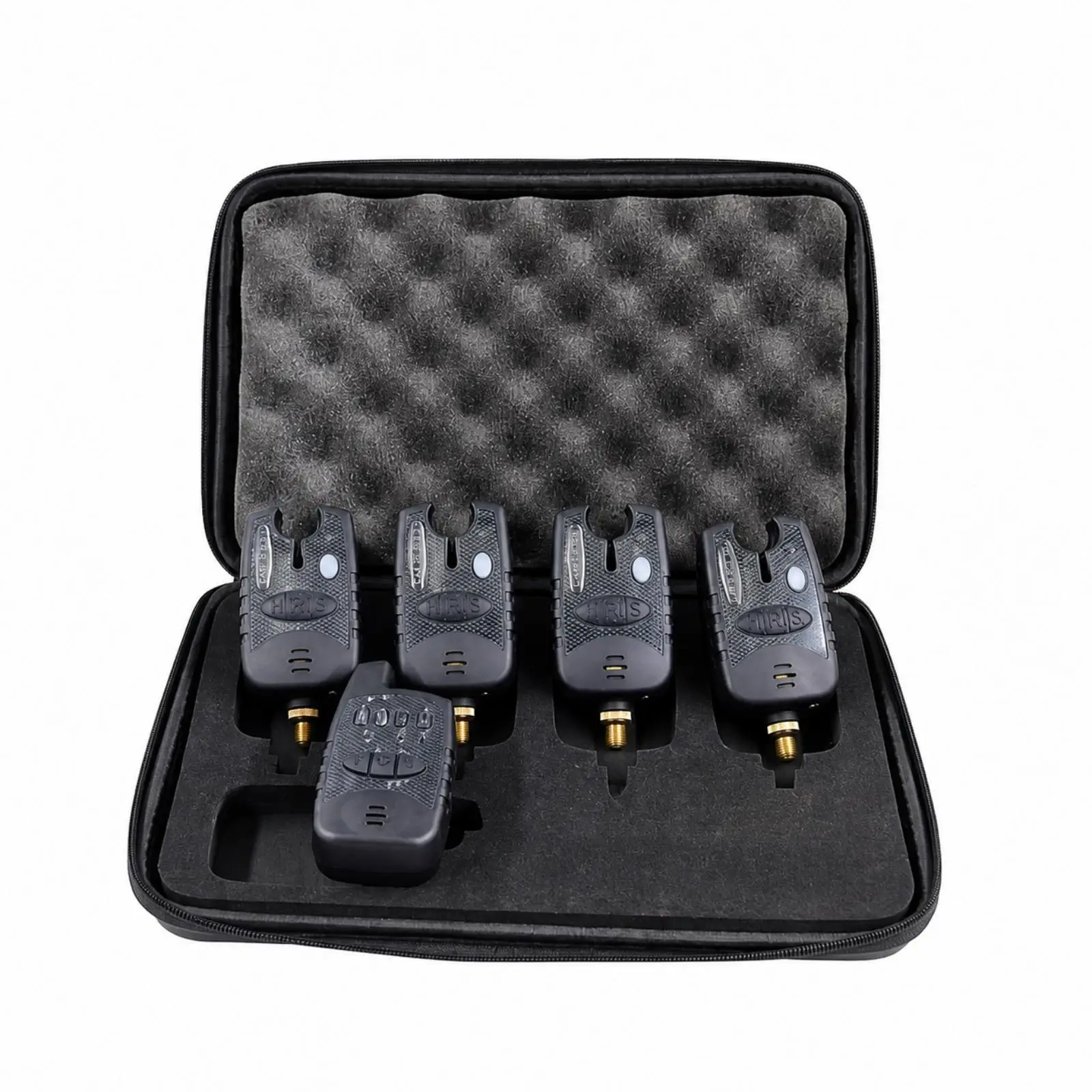 Fishing Bite Alarm with Pager Receiver for Carp Multi Rod Electronic Detector Kit with Night Light and EVA Storage Box