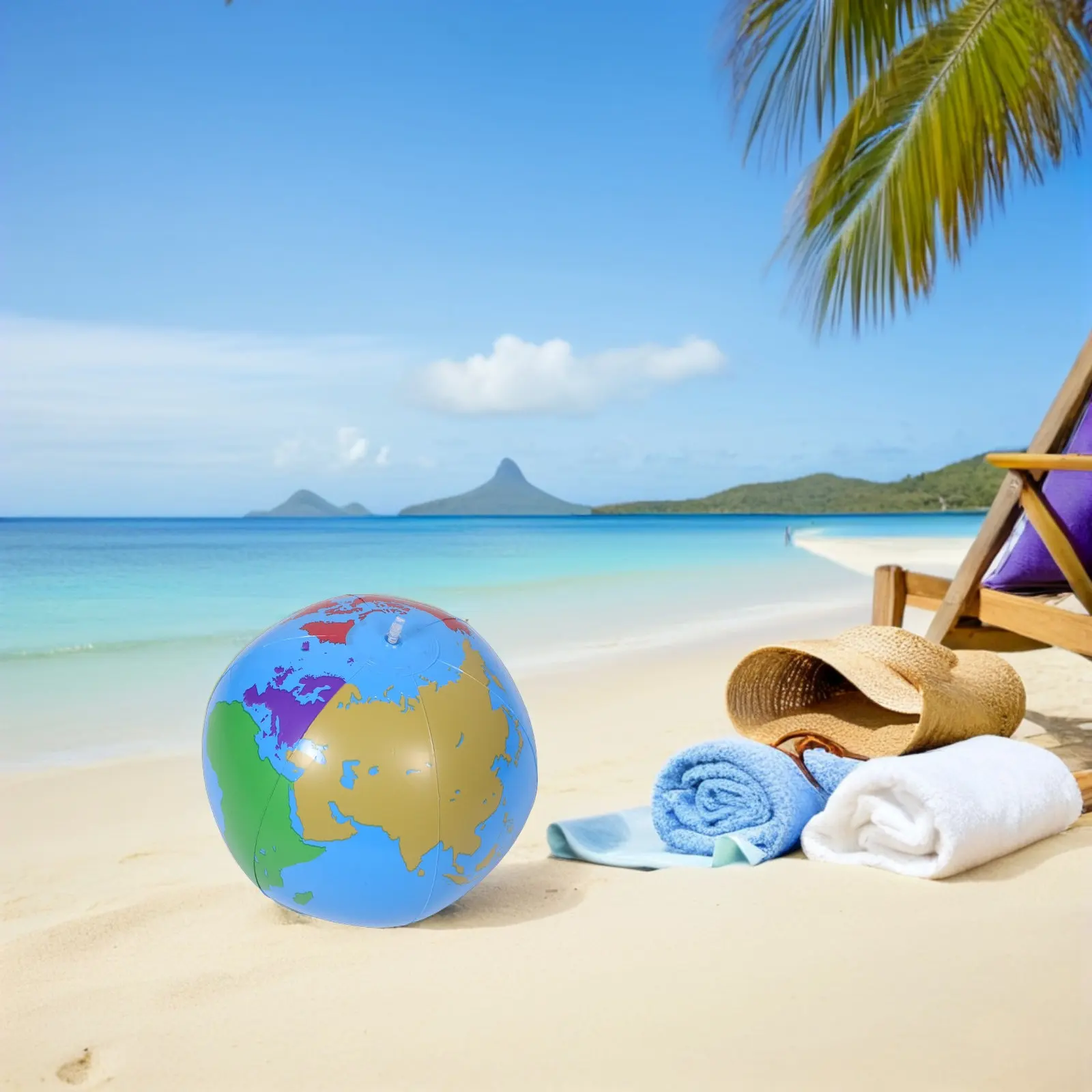 3Pcs Inflatable Globe 9.82 Inch PVC Durable Floating Ball for Pool Beach Party Educational Fun Inflatable Planets