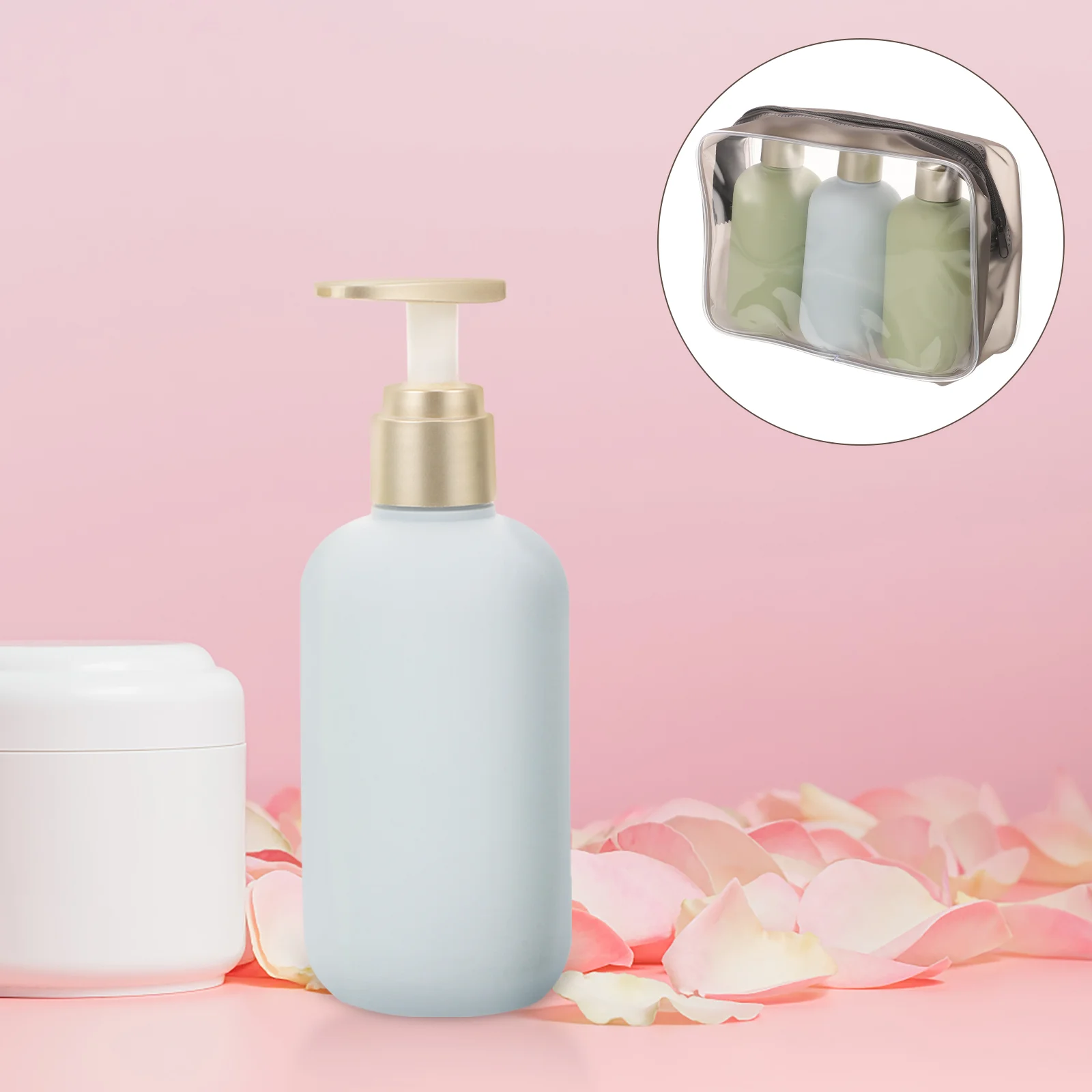 

3 Pcs Portable Lotion Bottle Travel Containers for Toiletries Leak Proof Bottles Pump Shampoo and Conditioner Squeeze