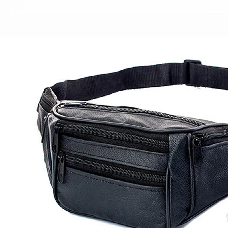Herren-Hüfttasche aus PU-Leder, Gürteltasche, Herren-Bauchtasche aus Kunstleder, modische, luxuriöse kleine Umhängetasche für Herren. – Detail 10