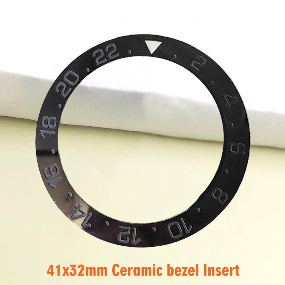 41-миллиметровое изогнутое керамическое кольцо, вставка для безеля самурая, подходит для King Samurai SRPF79K1 NH35 NH36, детали вставки для корпуса часов