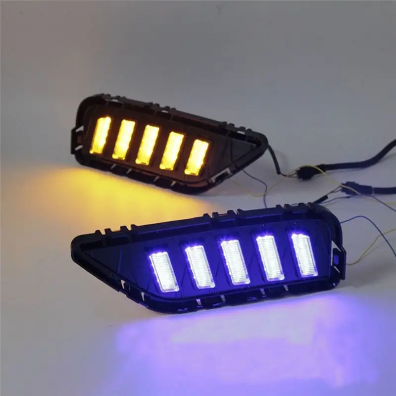 Practical Car Front Bumper LED DRL Daytime Running Lights Turn Signal Lamps For Nissan Infiniti QX60 2022-2025
