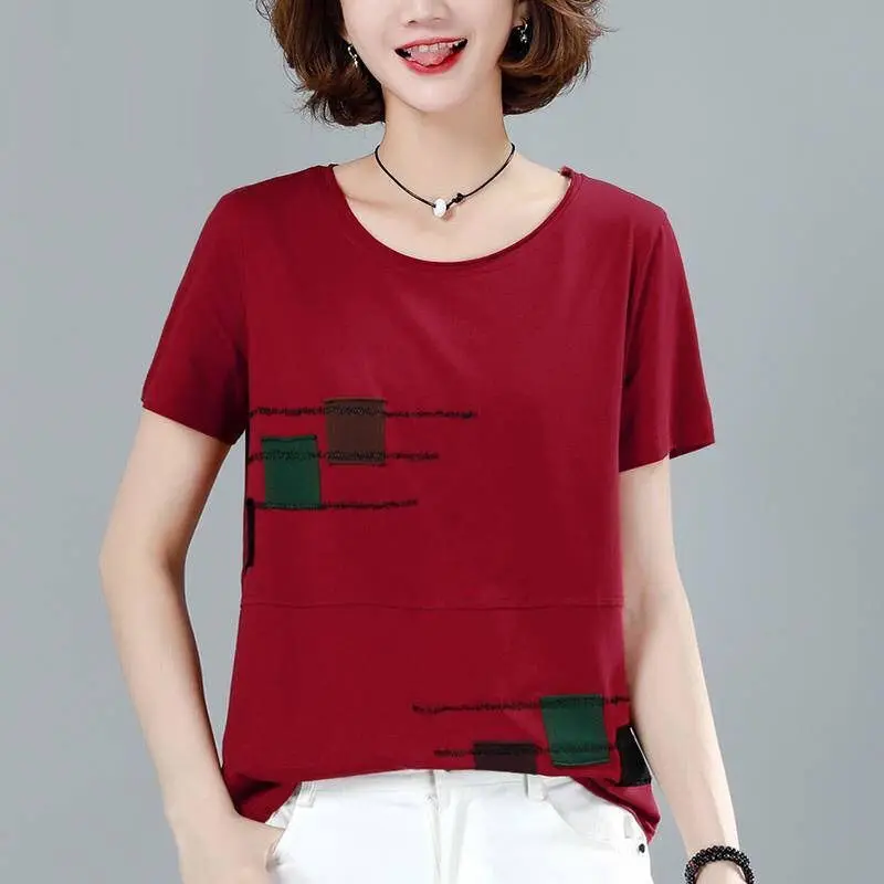 Spring Autumn Women's Clothing Tops Distressed Fashion Pullover T-Shirt Long Sleeve O-Neck Loose Vintage Casual Tee Shirt Female