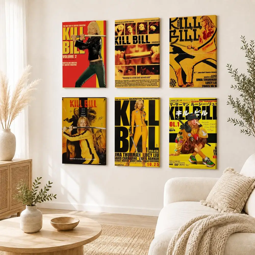 Classic Hot Movie K-Kill Bill Poster Self Adhesive Wall Art Decor for Bedroom Living Room Office Home Decor Gift