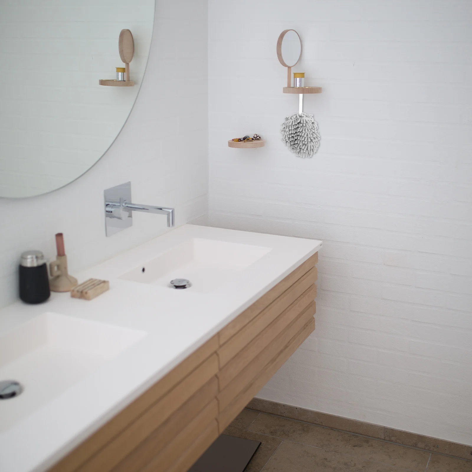 

2 шт., шарик для полотенец из синели, быстросохнущие впитывающие подвесные полотенца для ванной комнаты, кухни, многофункциональные