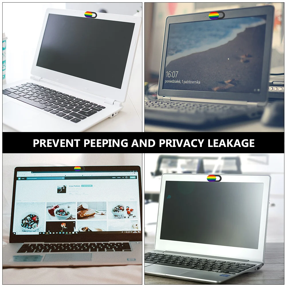 

3pcs Laptop Slide Blocker Webcam Cover for Computer Tablet Webcam Cover Slide Colorful Rainbow Privacy Protection