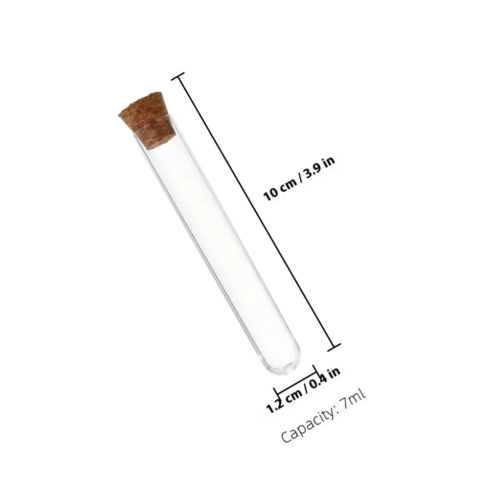 36Pcs Plastic Plastic Test Tubes With Cork For For Students New Year Party Favor Smooth Burrs-free