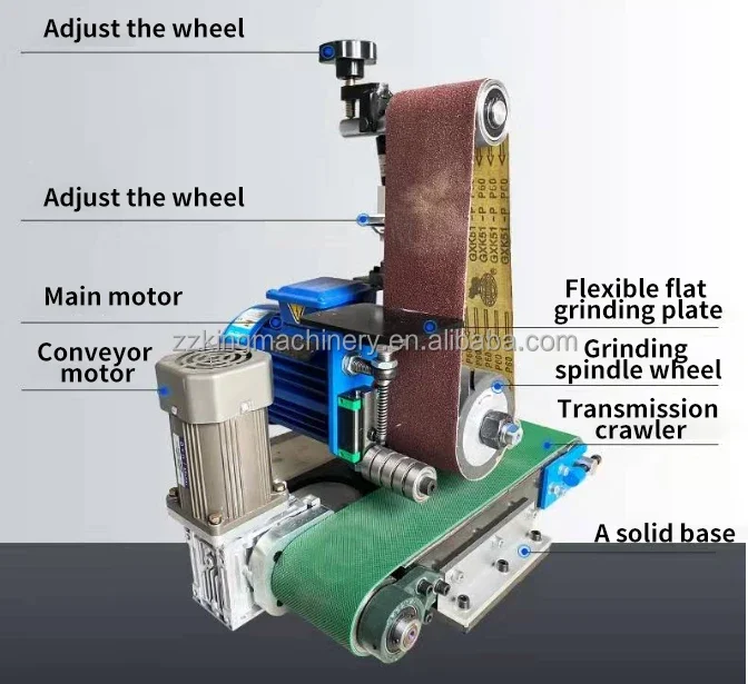 Desktop small flat plane hardware parts polishing machine metal plate deburring derusting drawing sanding machine
