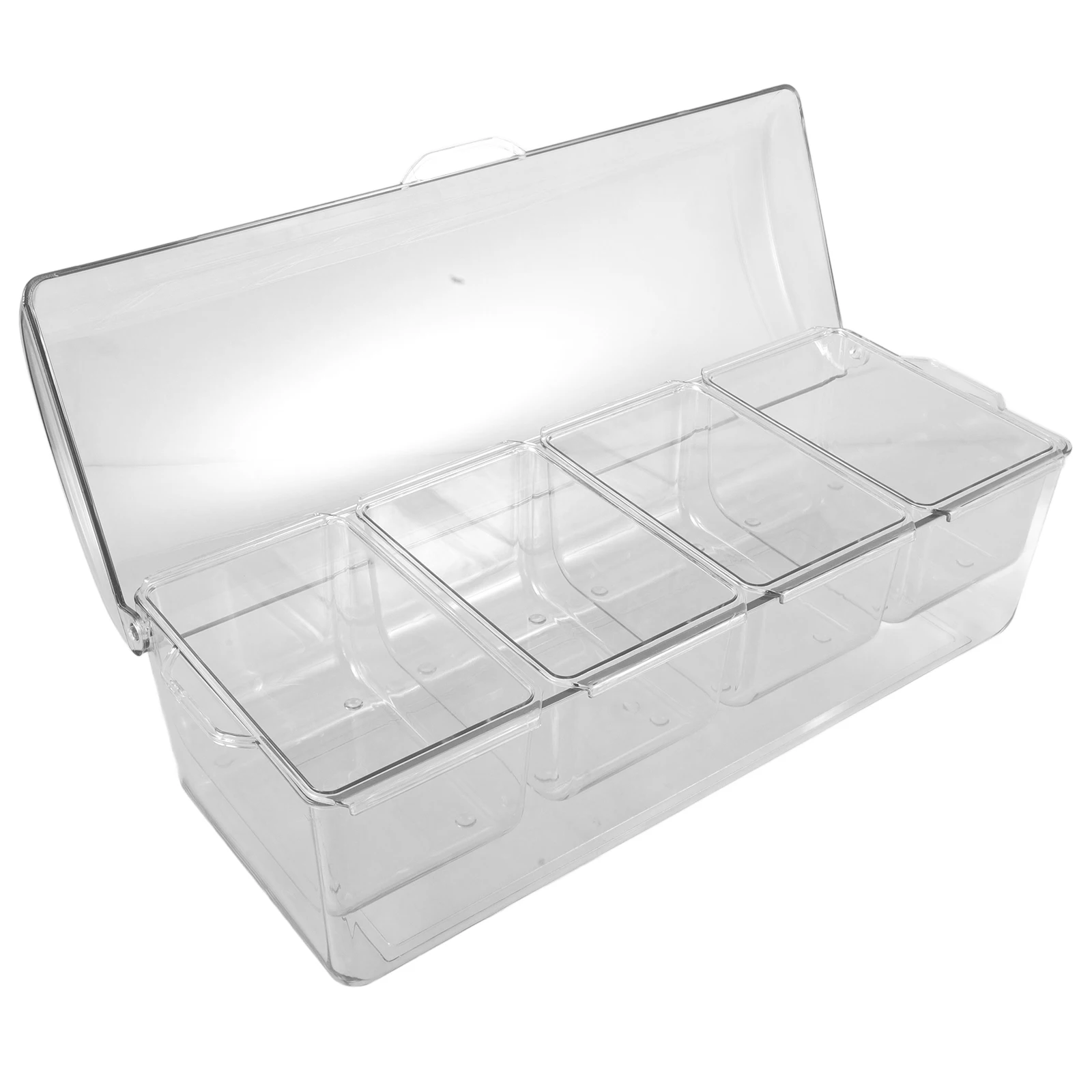 

Salad Storage Box Chilled Plastic Containers Lids Food Seasoning Rack Condiment Tray Party Kitchen Storage Large Capacity