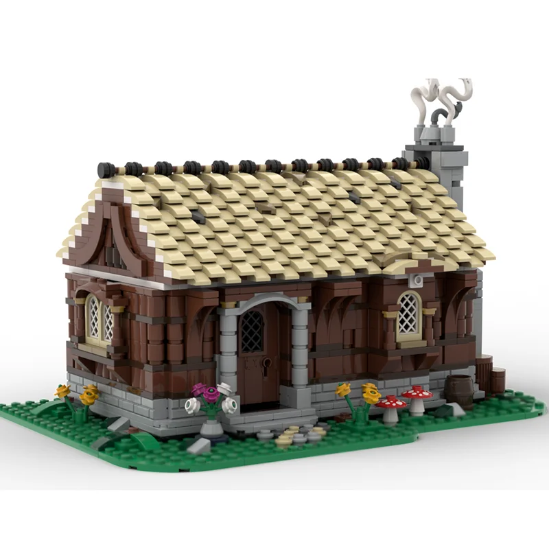 نموذج قلعة القرون الوسطى Moc قوالب بناء نموذج منزل القرون الوسطى التكنولوجيا مدينة عرض الشارع لعبة المكعبات لتقوم بها بنفسك تجميع هدية الكريسماس #1