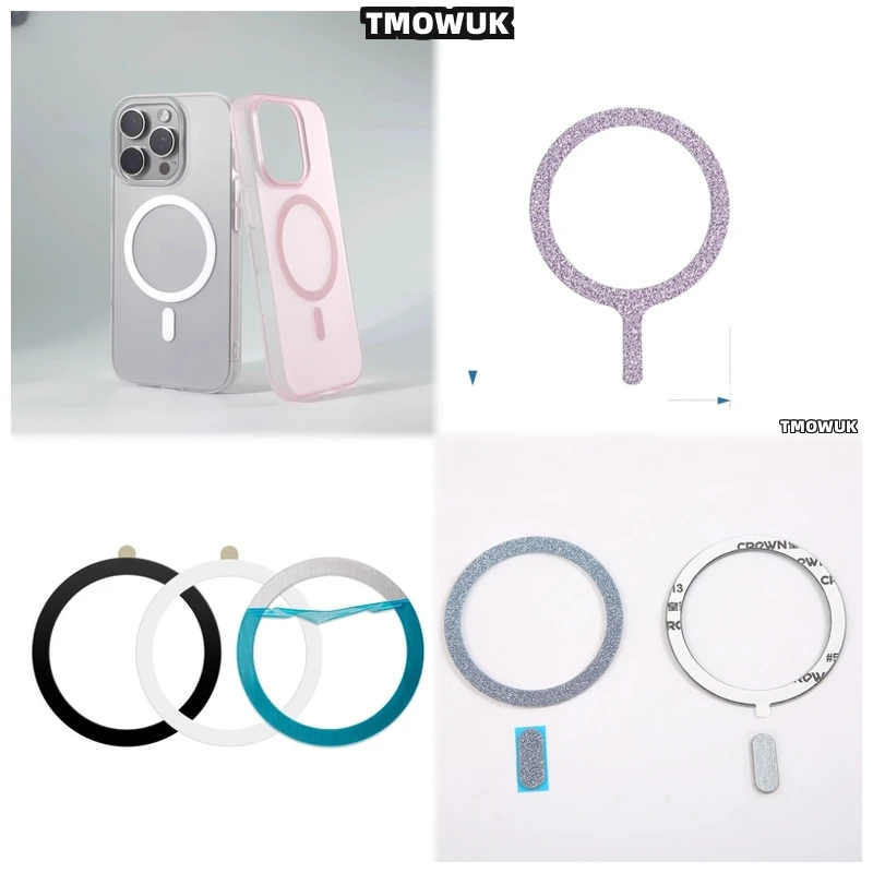 

For Samsung Galaxy S25 S21 S22 S23 S24 Ultra Note 10 For Magsafe Ring Sticker Magnetic Metal Plate Wireless Charging Ring