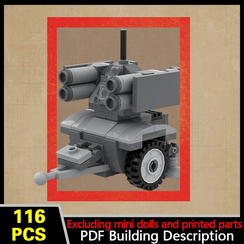 Surface-To-Air Missile Launcher Model MOC Building Bricks War Equipment Modular Technology Gifts Holiday Assemble Children Toys