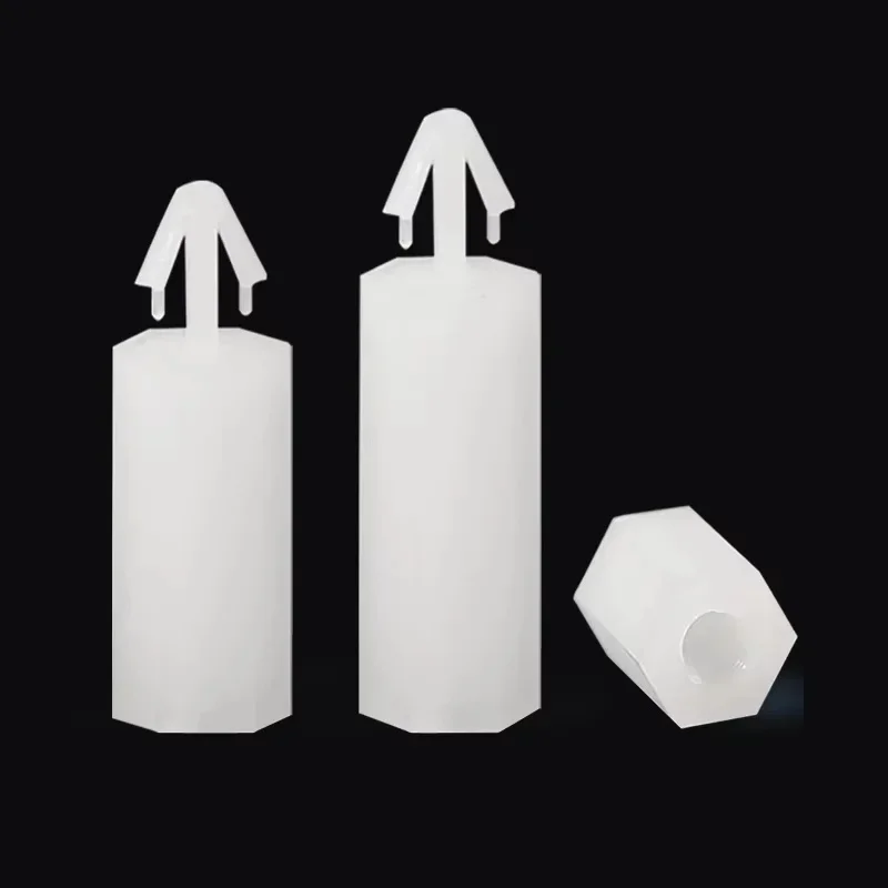 Espaçadores PCB de nylon branco M3-M4 - Parafusos de impasse push-in
