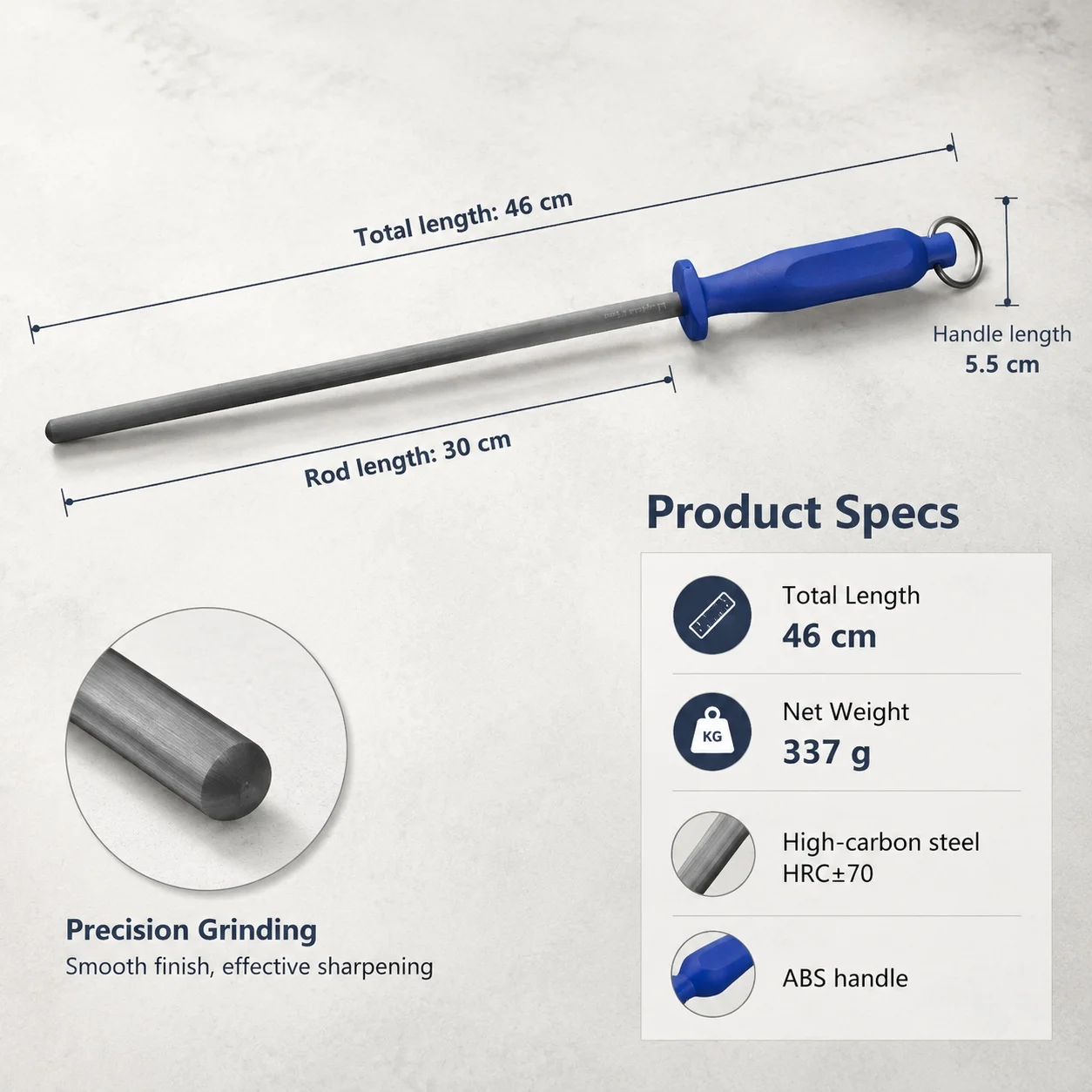 Professional Sharpening Stick For Butcher, Imported Fast Sharpening Tool With Stone,Pork Knife Specific Sharpener For Meat Stall