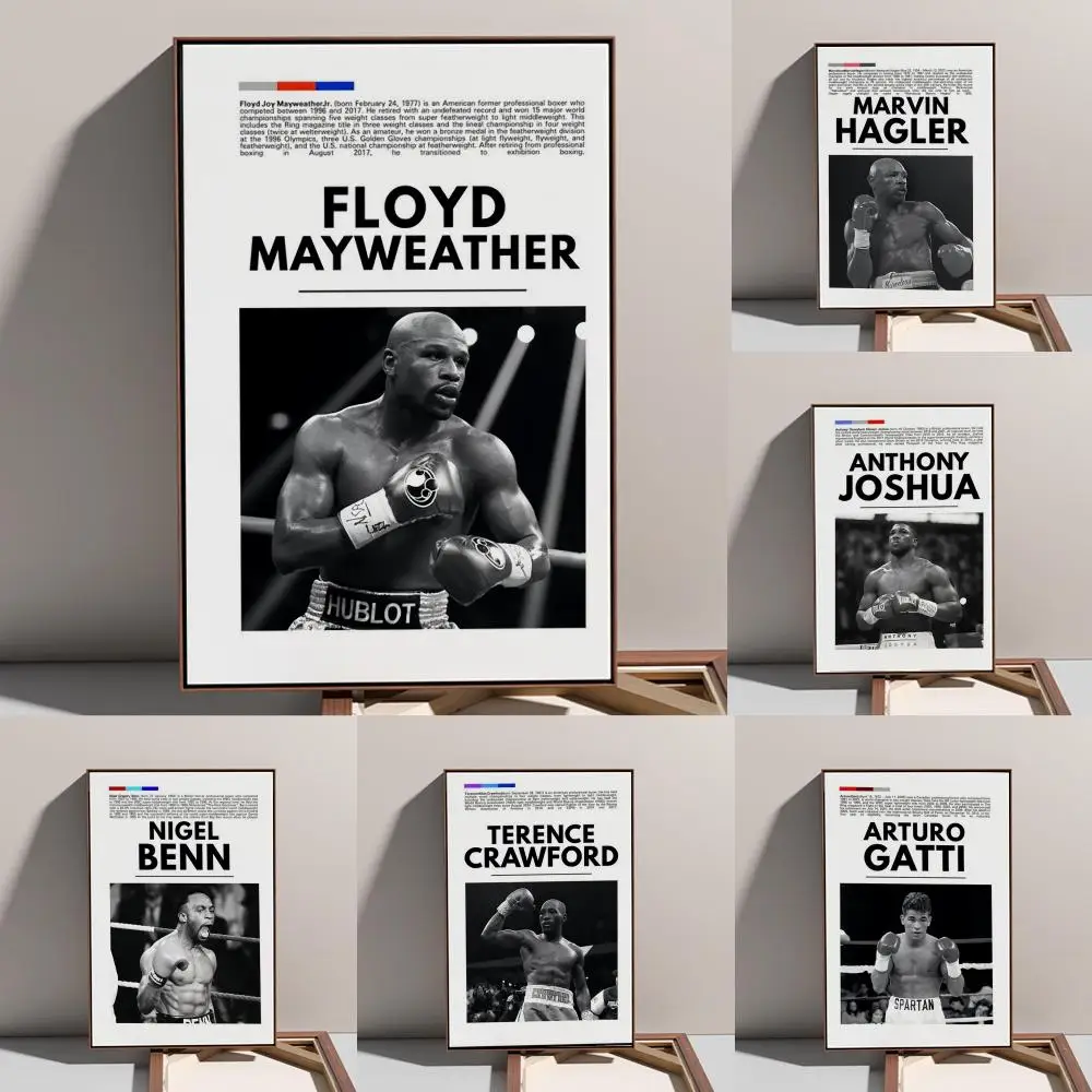 

Black and White Boxing Legends Poster Prints Oil Painting Mural Living Room Home Decoration Party Evening Cover