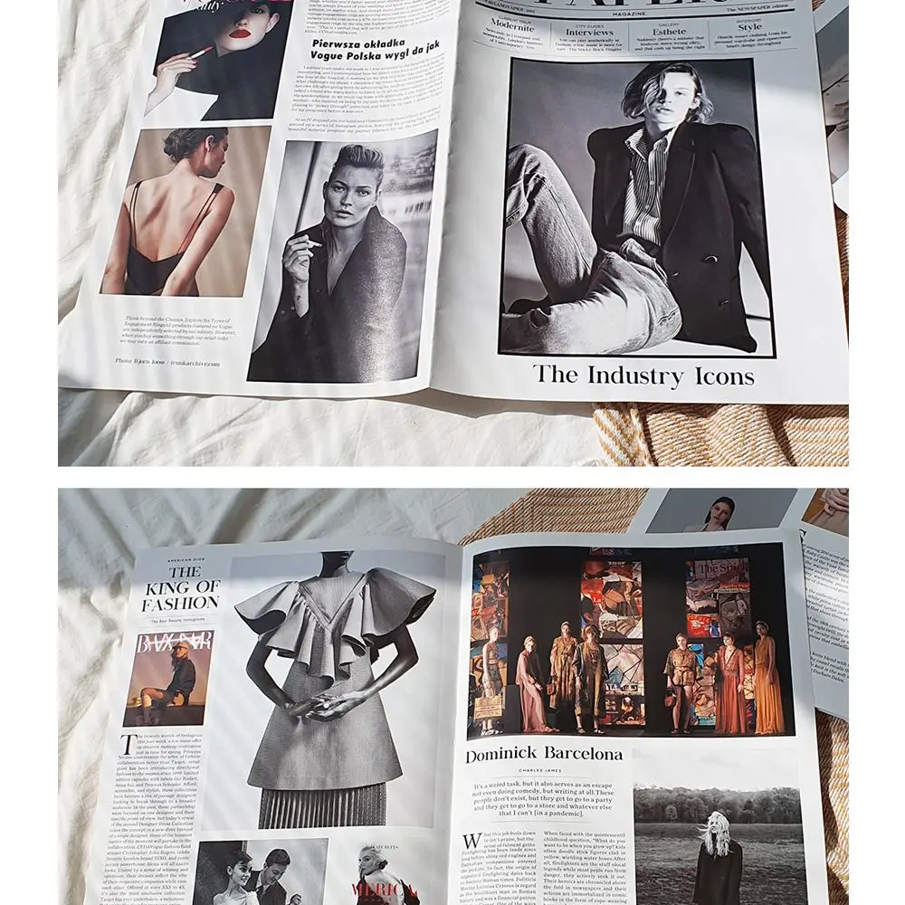 Photo Magazines English Newspaper Multifunctional Photo Props Photography Background Decoration Props Magazine Style Newspaper