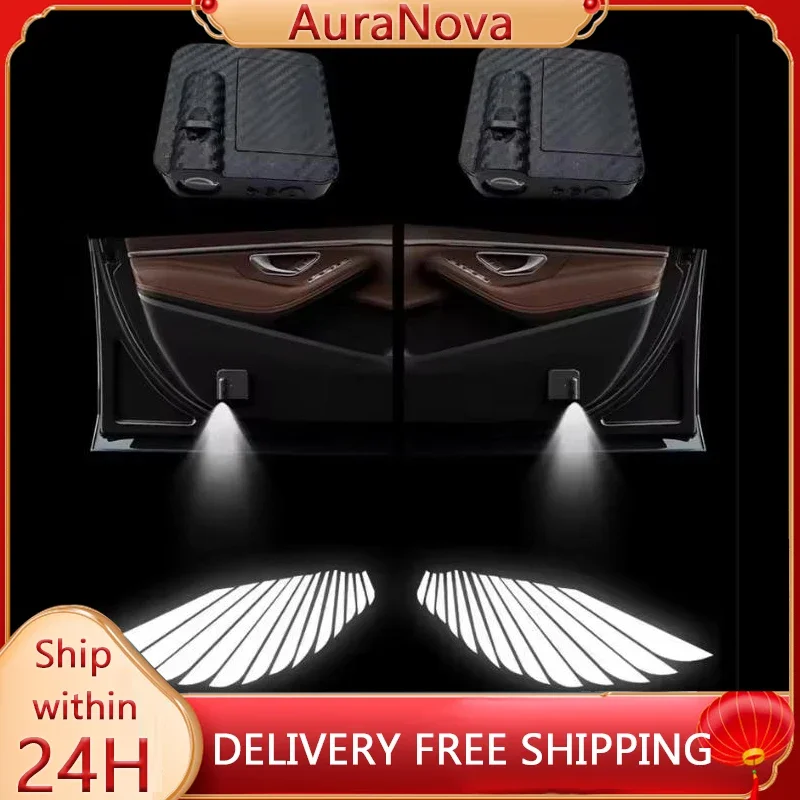 

Car Door LED Light LED Welcome Projector Lamp LED Angel Wings Logo Door Decor Light Shadow Car Interior Styling Accessories