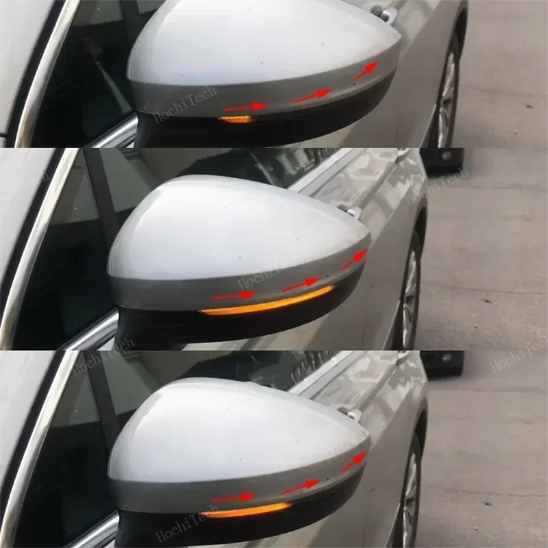 Dynamic LED Turn Signal Lights Rearview Mirror Indicator Blinker Repeater For Volkswagen VW Tiguan MK2 2017-22 Touareg MK3 19-22