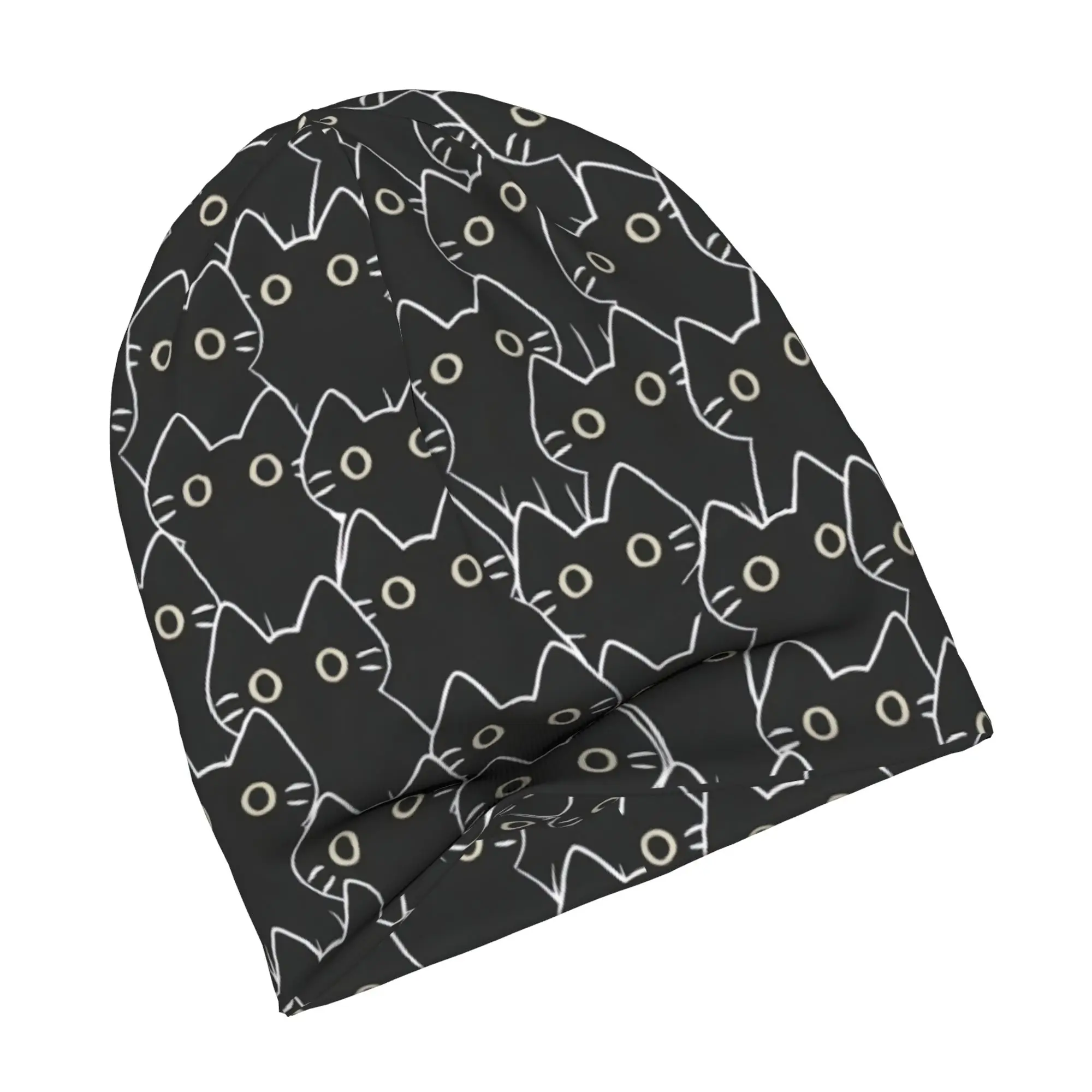 Funny Colourful Creative Cat Printed  Bonnet Hats  Fashion Knit Hat For Women Men Winter Warm  Skullies Beanies Caps