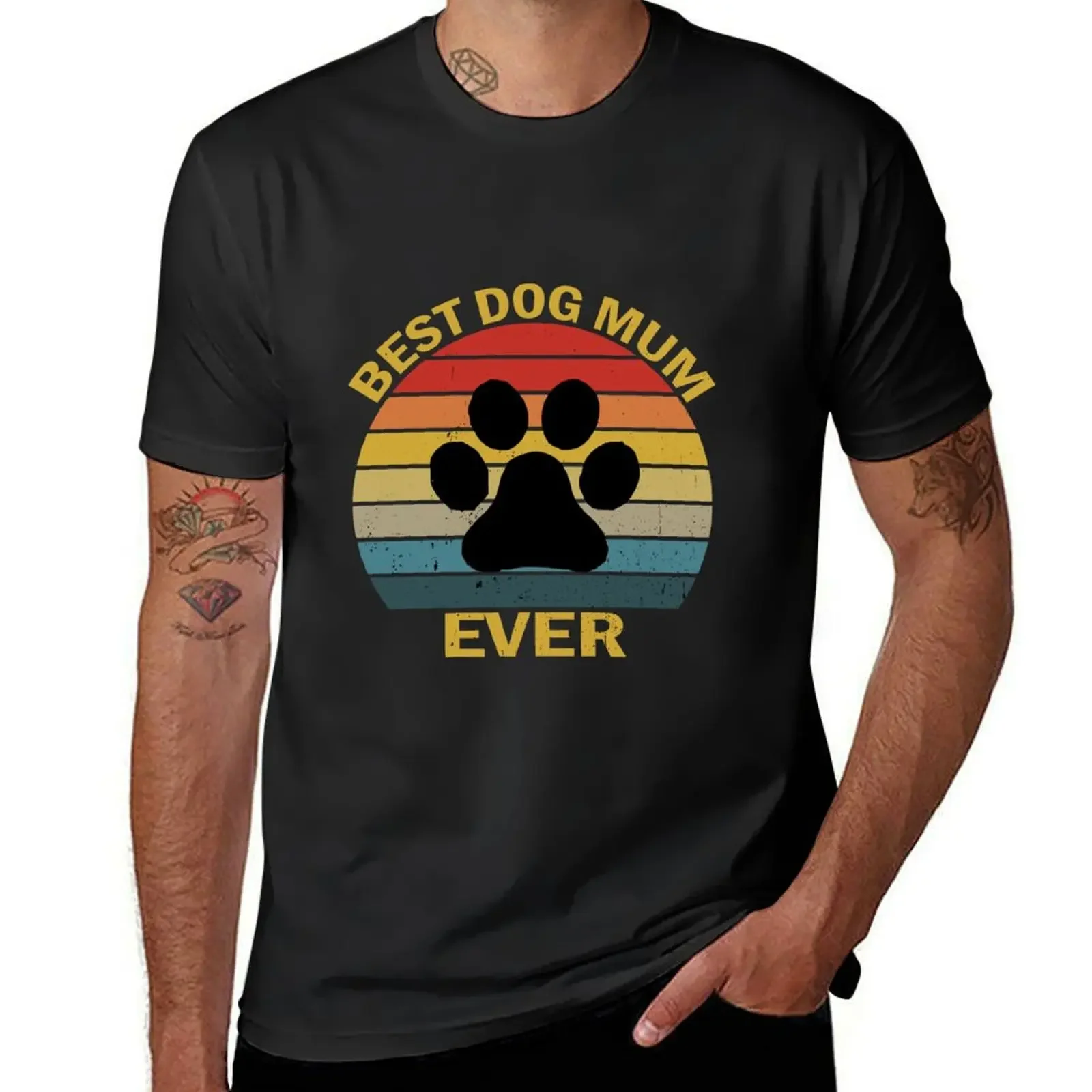 Best dog mum T-Shirt new edition plain slim fit t shirts for men