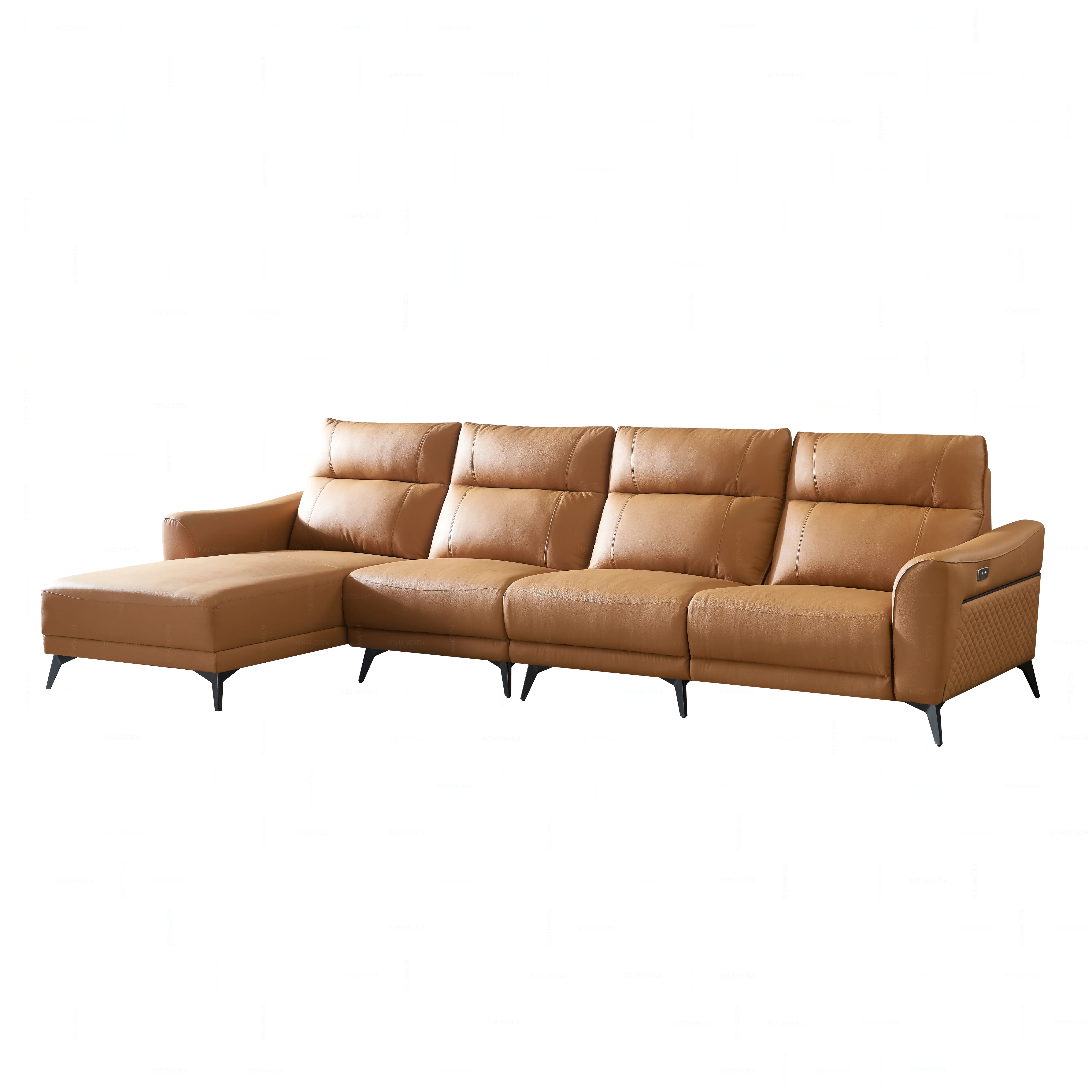 

#Best Selling Sofa Set L Shape Modern Electric Multifunctional Head Adjustable Modular Seat Leather Sofa Sets for Living Room