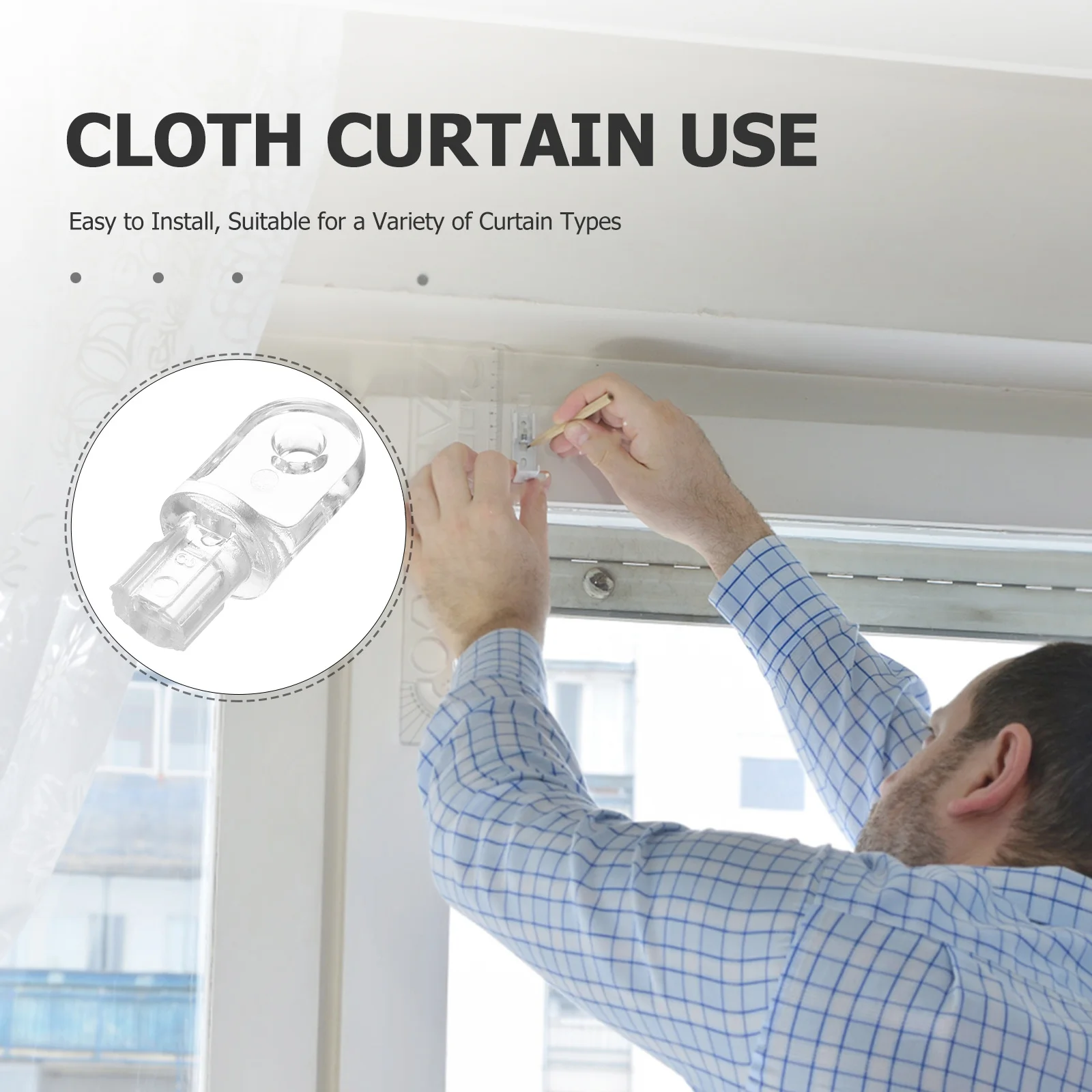 20 قطعة من أطراف العصا العمياء البلاستيكية الشفافة ملحقات بديلة لستائر النافذة الخارجية العمودية الأفقية