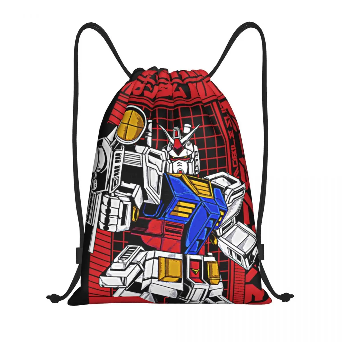 Benutzerdefinierte G-Gundams Games Cartoon-Kordelzugtaschen für Männer und Frauen, leichter Rx 78 Sport- und Fitness-Aufbewahrungsrucksack