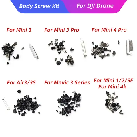 Body Screw Kit For DJI Mini2 / 2SE /4K / Mini 3 Pro / Mini 4 Pro / Mavic 3 Aircraft Screws Set Repair Spare Parts For Air 3 S