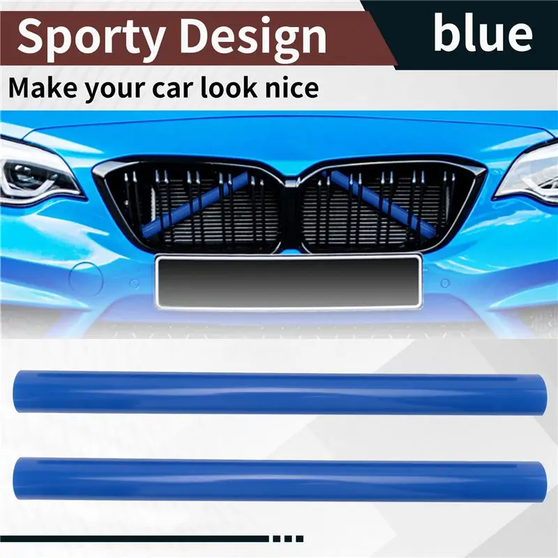 N26R-2Pcs Car Front Grille Insert Trim Strips Sport Style Grille Trim Strips Cover For BMW F20 F30 F31 F32 F34 F36 F21
