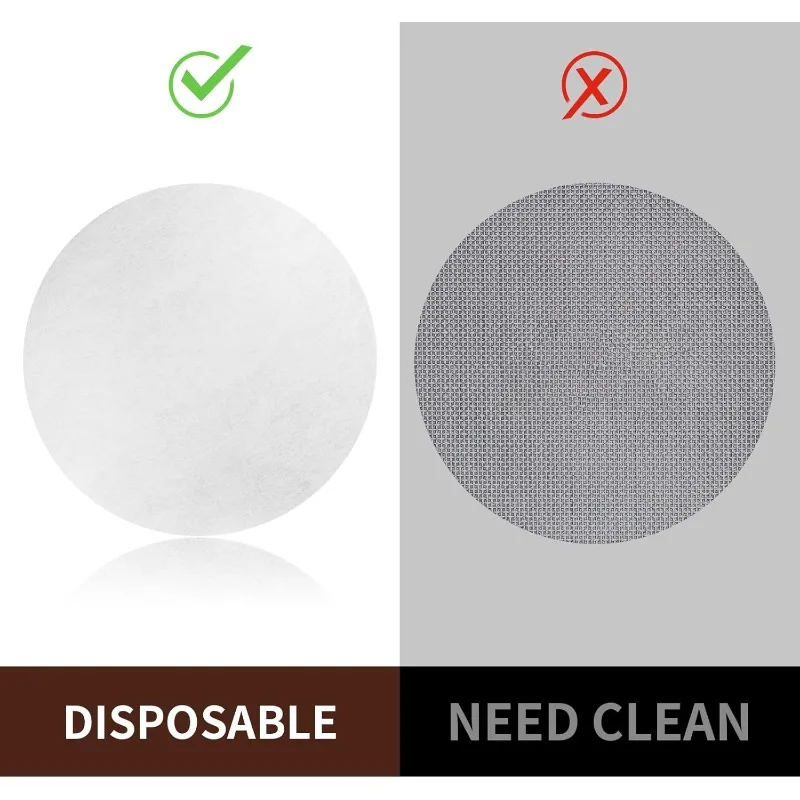 500/1000Pc Replacement Round Coffee Filters Paper Compatible,with Coffee Maker and Moka Pot,Unbleached Disposable Coffee Filters
