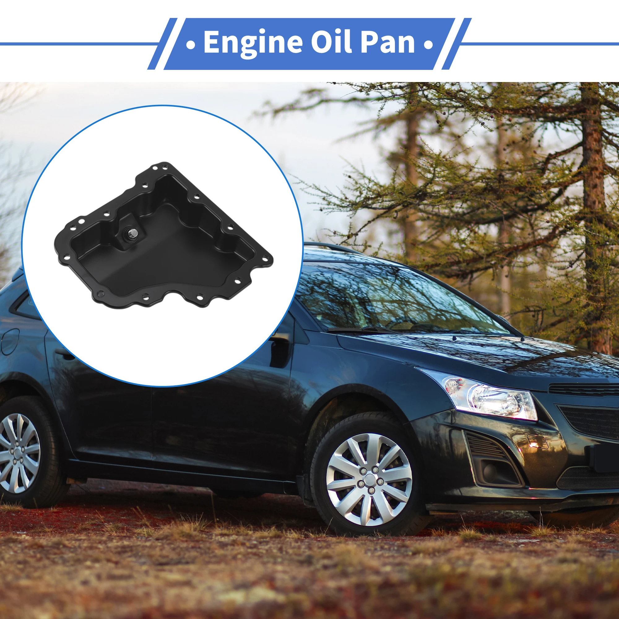 

UXCELL 1 Pcs No.12637773 Engine Oil Pan for Chevrolet Cruze 2016-2018 Aluminum Alloy