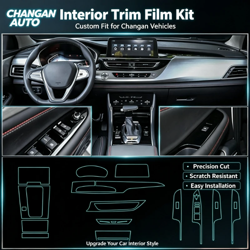 For 2024 Changan CS75 decorative interior film center console navigation instrument panel protective film special use