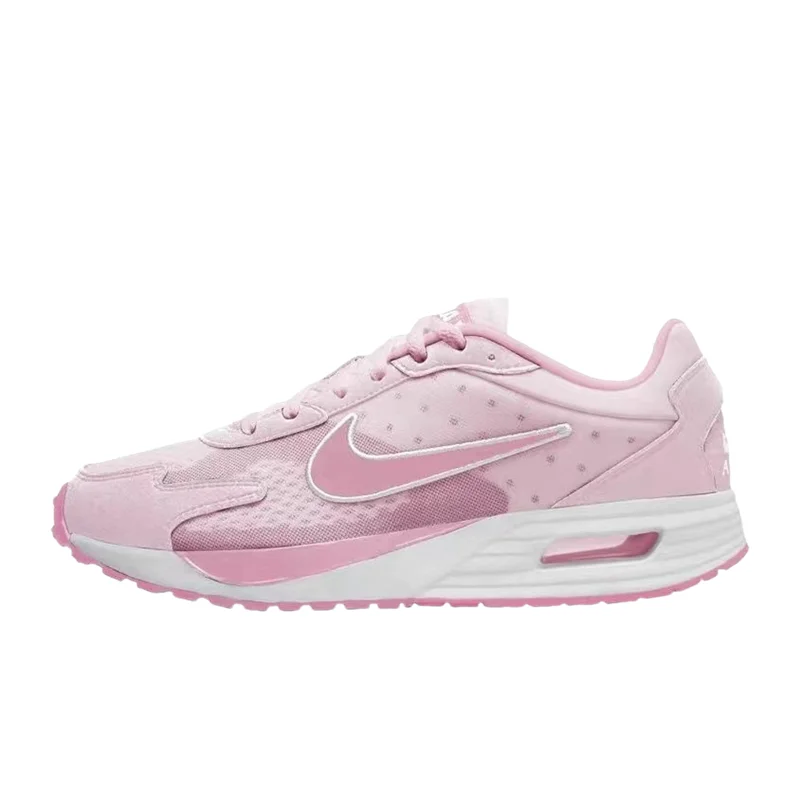 Nike Air Max Solo Men's and Women's Pink and White Pink Anti-slip Wear Comfortable Daily Low-top Retro Life Casual Shoes