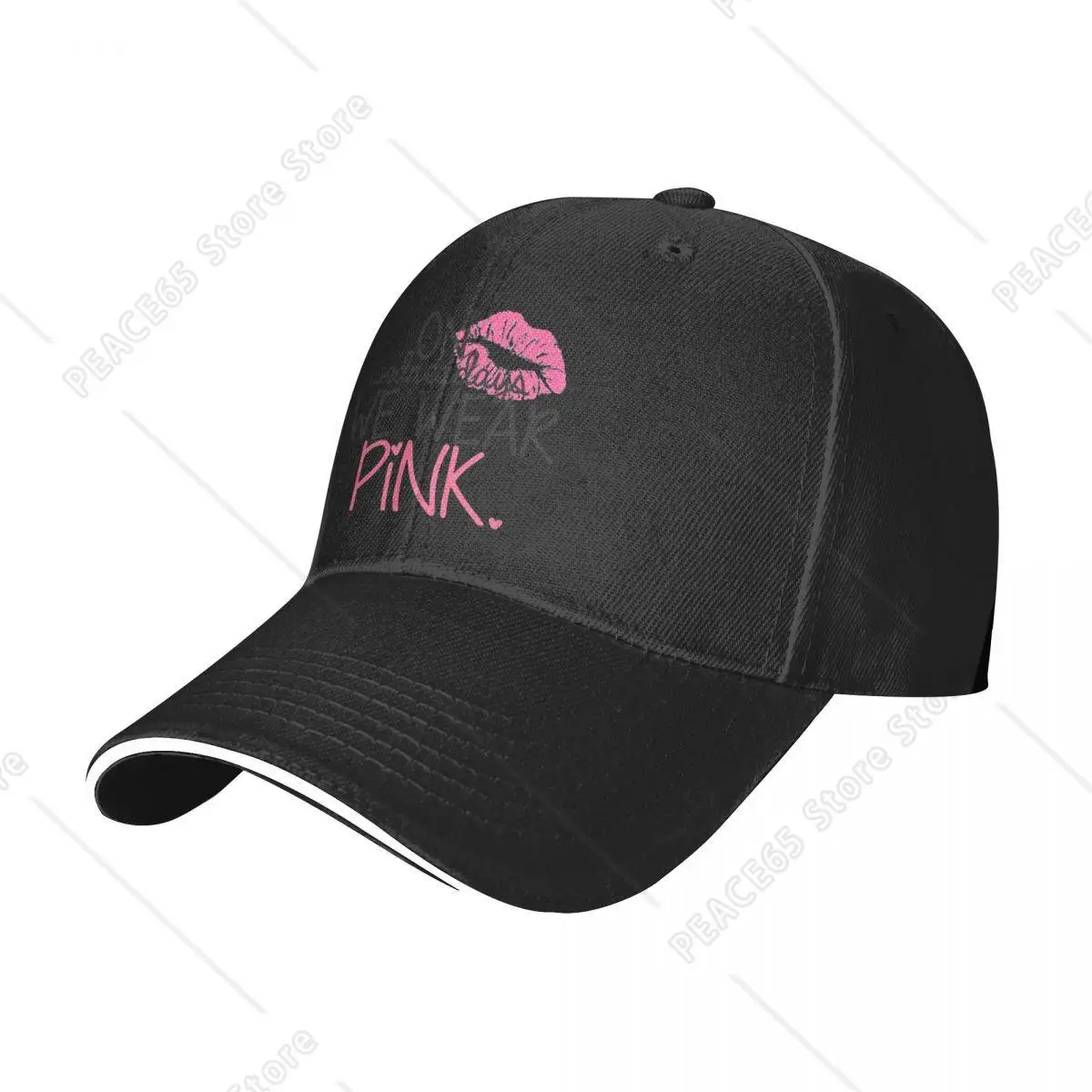 

On Wednesdays We Wear Pink Baseball Caps Hip Hop Sandwich Hats Unisex Adjustable Sun Hat Sport One Size