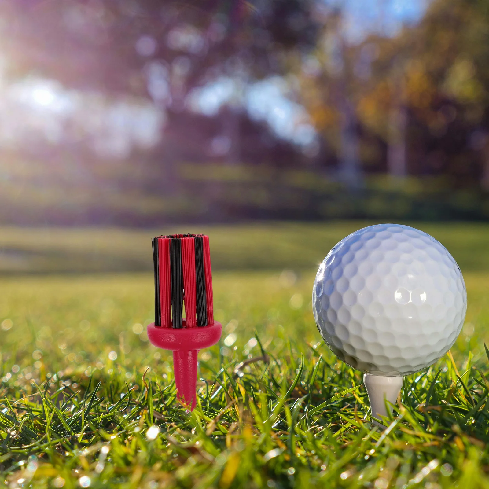 8pcs Golf Brush Tees Unbreakable Plastic Small Golf Tee Multifunctional Fairway Protection Ball Stands Replacement Spike Holders