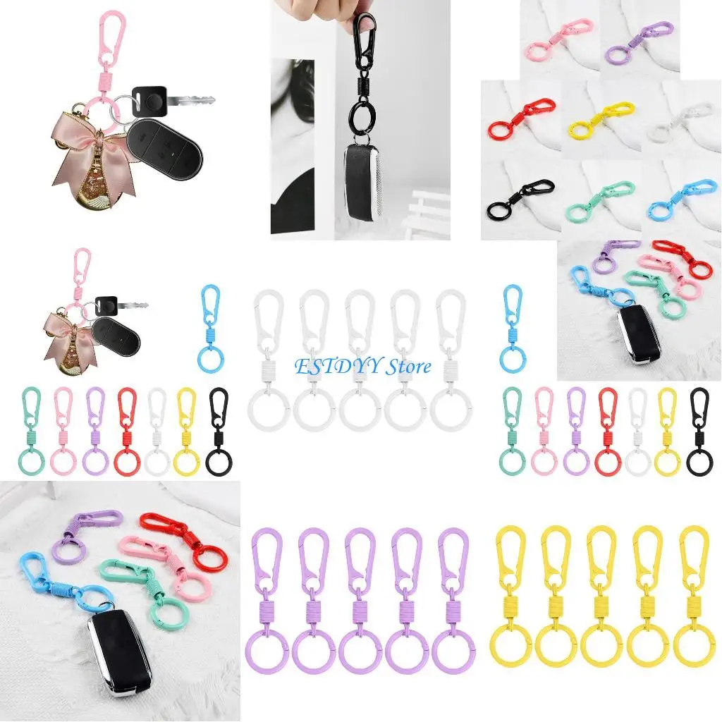 

G6DE 5Pcs Carabiner Clip Lobsters Clasp Hook Rings Buckle Camping Equipment