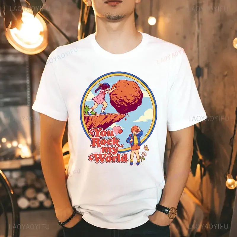 Horror Comic Series You Rock My World Men Clothes Fashion Cotton T-Shirts Unique Creative Cartoon women T Shirts Streetwear Tops