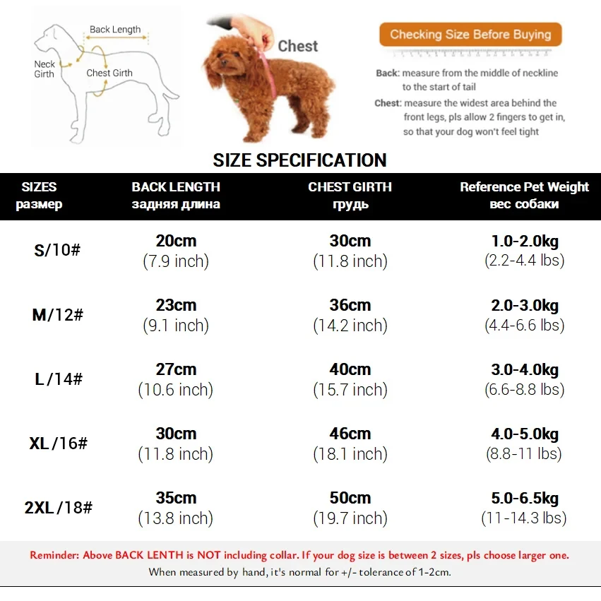 Dog Clothes Winter Waterproof Small Dog Overalls Reflective Pet Jumpsuit Russian Style Male/Female Dog Coat Snowsuit Thick Warm