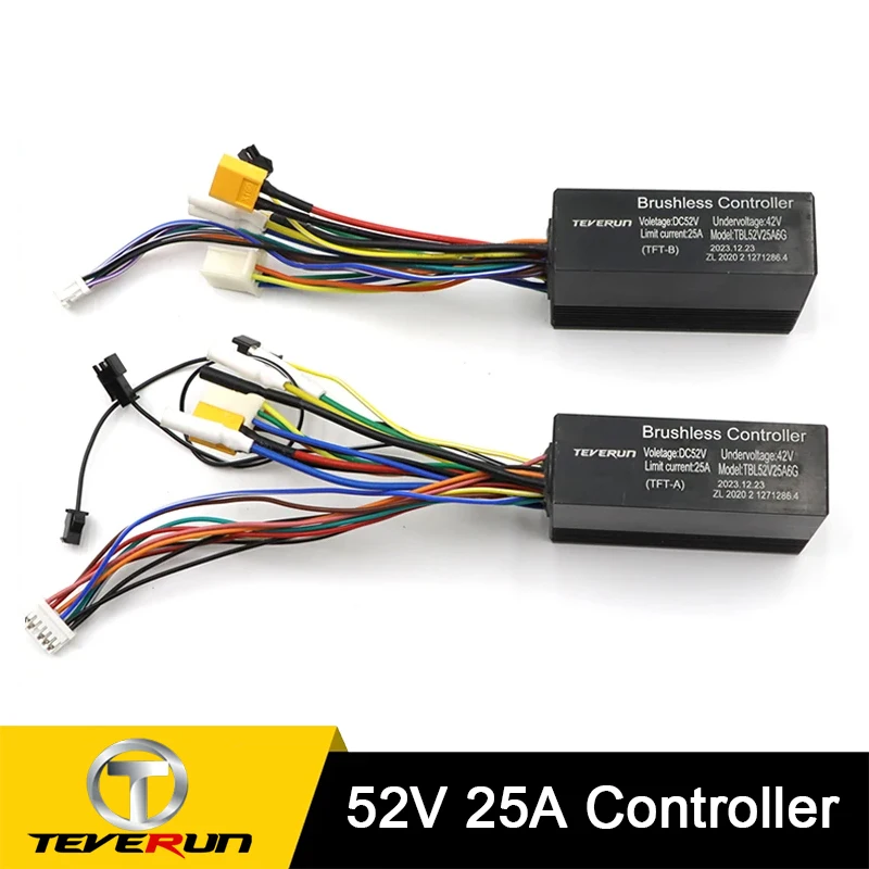 

Original 52V 25A-TFT-APP Controller For 52V 20.8Ah Teverun Fighter Mini Electric Scooter Offiical Teverun Parts