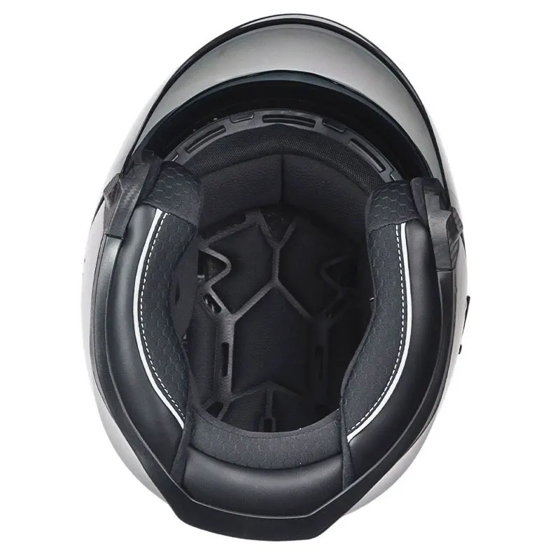 Capacete aberto de fibra de carbono em promoção, com viseira dupla de liberação rápida, cor personalizada, para todas as estações.