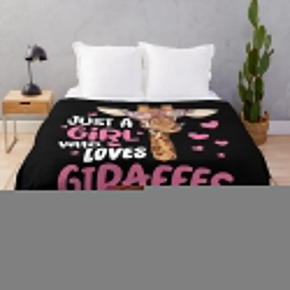 

Just A Girl Who Loves Giraffes Giraffe Lover Gift Throw Blanket Summer Luxury Brand Sofa Quilt Bed Fashionable Blankets