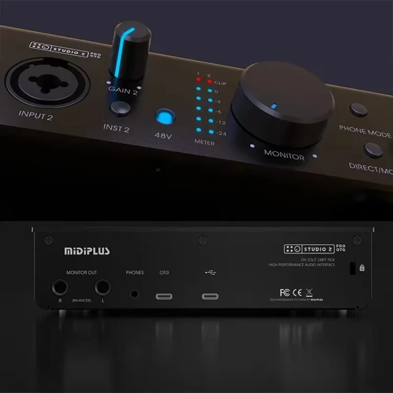 

Studio 2 Pro OTG Professional Audio Interface 24bit 192kHz USB Recording Sound Card For Musical Instruments Accessories