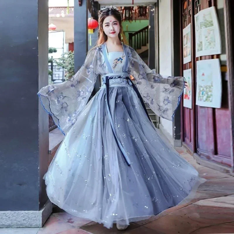 China alten Gürtel Kleidung Hanfu Damen lange akirt canghai fu hua shen fu taillen langen Retro-Rock