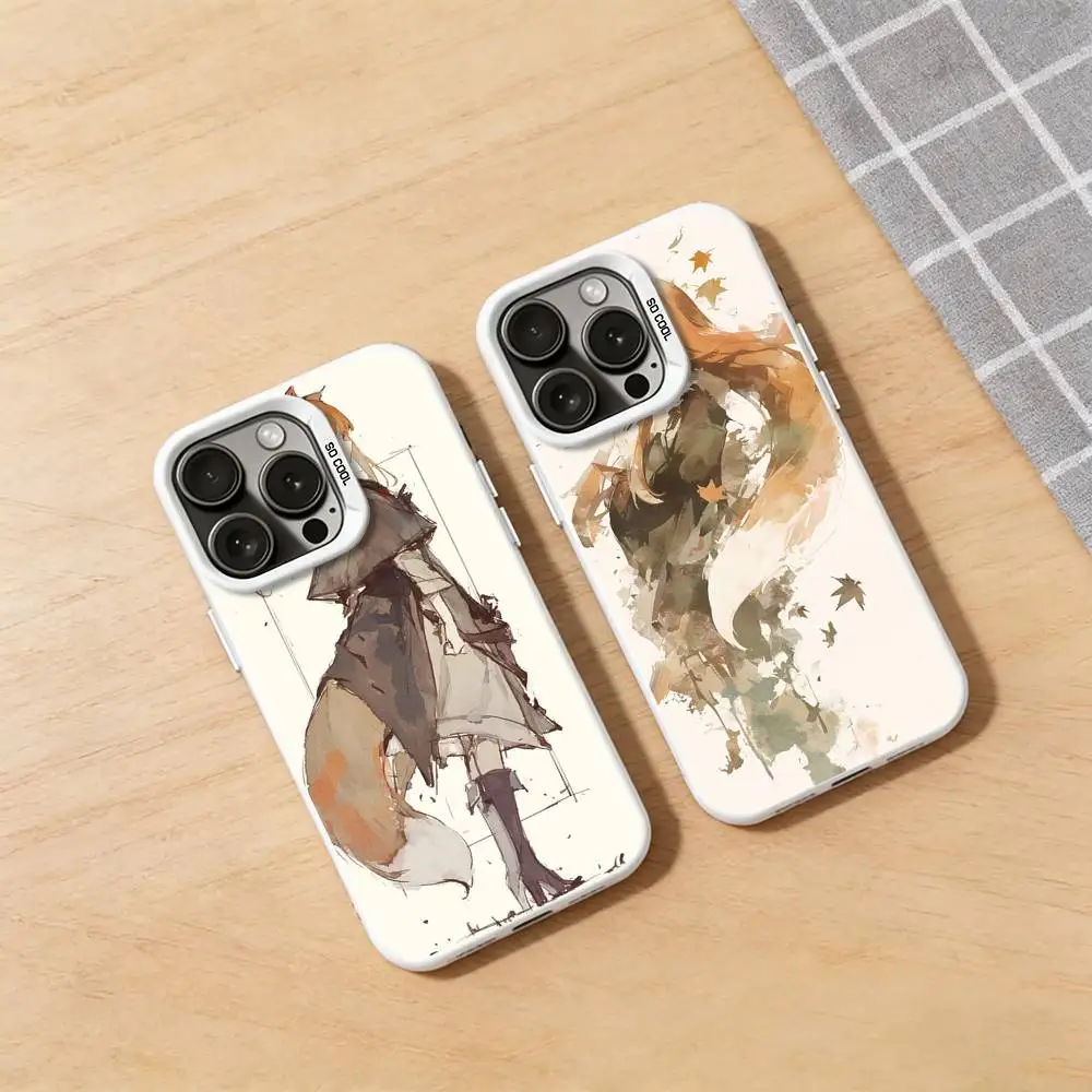 

Anime S-Spice and W-Wolf Phone Case for iPhone 17 16 15 14 13 12 11 Pro Max XR XS 8 7 Plus 16E Soft Silicone Cover