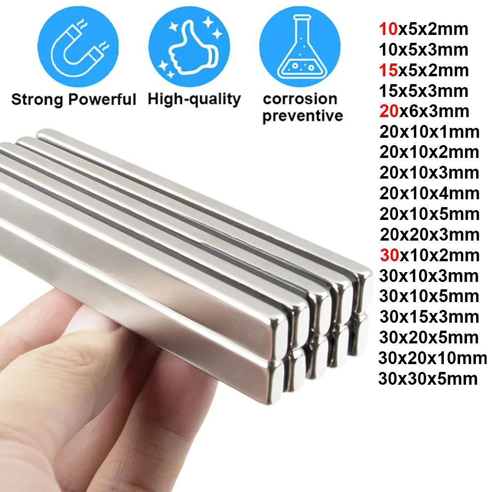 Super Powerful Magnet Strong Rectangular/Long Bar/Micro Square Magnets for Fridge DIY Craft and Office