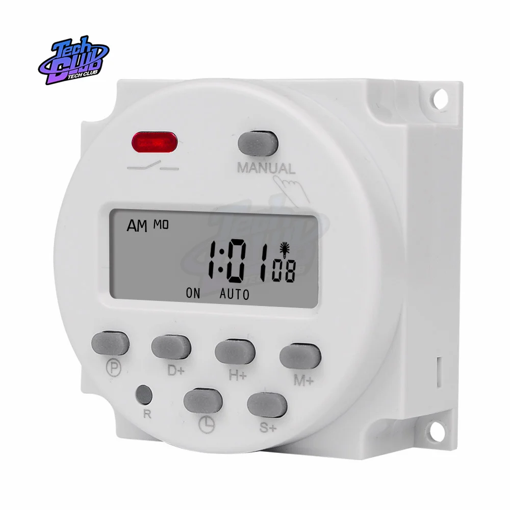 

1 Second Interval 5V 12V 24V 110V 220V Digital Timer Switch 7 Days Weekly Programmable Time Relay Programmer CN101 Power Supply