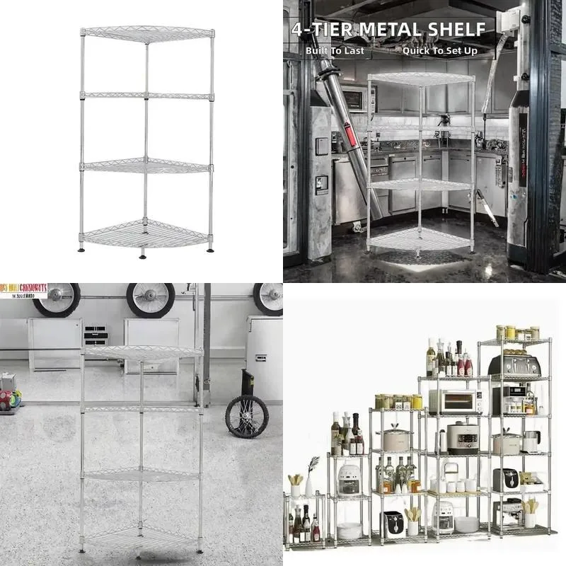 Custom 4 Layer Square Chrome Plated Carbon Steel Rack Easy Install Kitchen Use Flexible Versatile