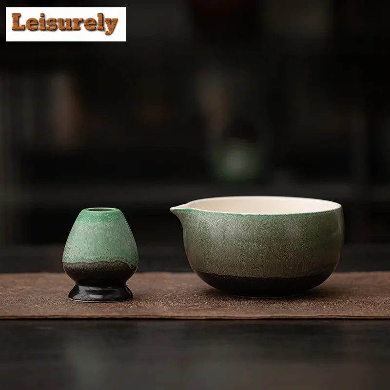 

2PCS Japanese Matcha Tea Set Safe Bamboo Whisk Stand Teaspoon Holder Tea Sets Indoor Beverage Shop Tea-making Tools Accessories